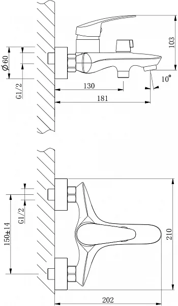 Смеситель Lemark Linara LM0414C для ванны с душем фото 2