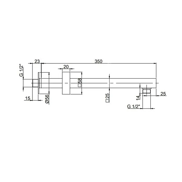 Кронштейн для верхнего душа PAINI 50PZ745QQ35 фото 5