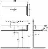 Раковина Roca Access 100 см 368PB8000 фото 3