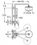 Душевой комплект Grohe Euphoria XXL Eurodisc Cosmopolitan System 210 23058003 фото 2