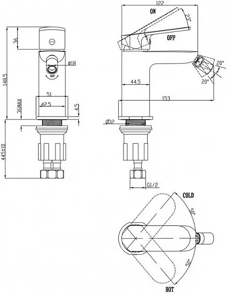 Смеситель BelBagno Ancora ANC-BD-CRM для биде фото 2