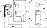 Смеситель Ravak 10° TD 065.00 X070070 для ванны с душем с внутренней частью фото 3