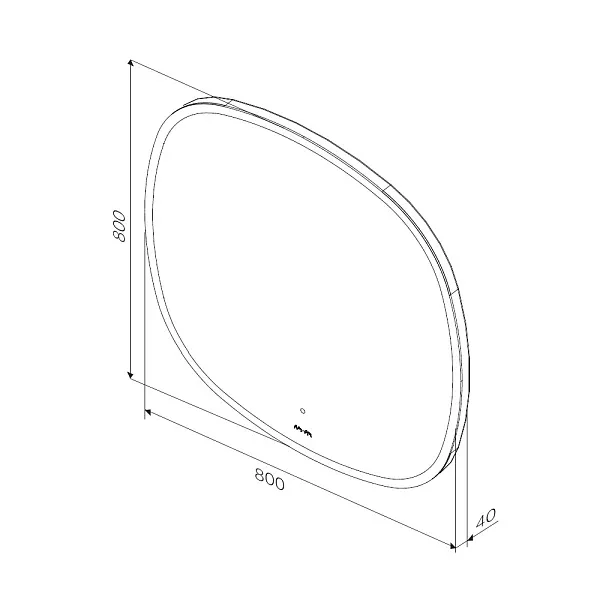 Зеркало AM.PM Func 80x80 M8FMOX0801WGS с подсветкой фото 10