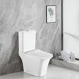 Унитаз-компакт Azario Avero AZ-3121-G напольный безободковый с сиденьем микролифт фото 12
