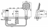 Смеситель D&K Berlin Technische DA1434215 на борт ванны фото 2