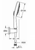 Душевой гарнитур Grohe Power&Soul Cosmopolitan 130 26174000 фото 3