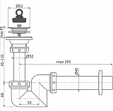 Сифон AlcaPlast A412-DN40 для раковины фото 2