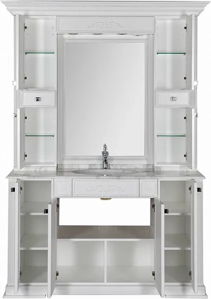 Зеркало-шкаф Aquanet Кастильо 140 белый фото 3