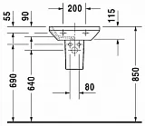 Рукомойник Duravit DuraStyle 070845 фото 4