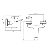 Смеситель для ванны с душем PAINI Laguna LAYO111 фото 9