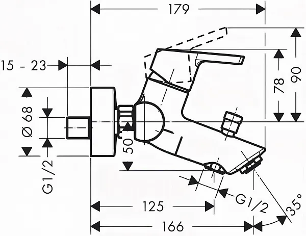 Комплект смесителей Hansgrohe Status 2 14184000/14180000 2 в 1 фото 5