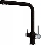 Смеситель ZorG Sanitary ZR 348 YF ХРОМ ЧЕР МЕТАЛ для кухонной мойки фото 1