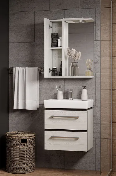 Зеркало Акватон Ронда PRO 55x72 см 1A208602RSC2L левое с подсветкой фото 5