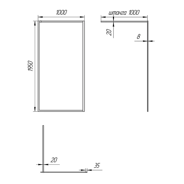 Душевая перегородка PAINI PAINI-WalkIN100F фото 9