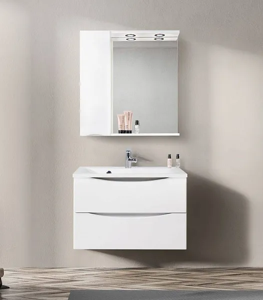 Зеркало-шкаф BelBagno Marino 80x75 MARINO-SPC-800/750-1A-BL-P-L левое с подсветкой фото 13