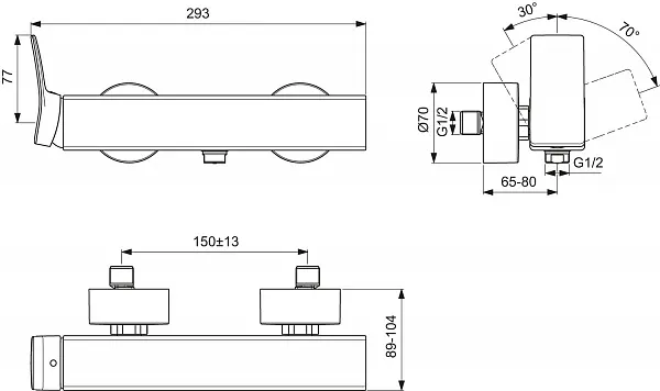Смеситель Ideal Standard Conca BC761A5 для душа фото 2