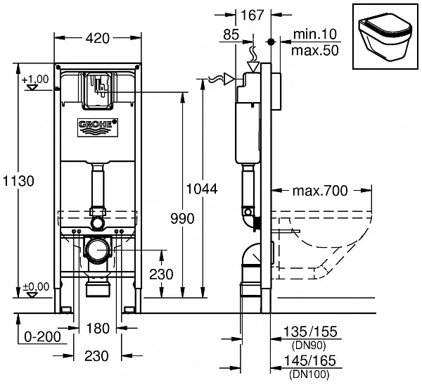 Инсталляция для унитаза Grohe Rapid SL 38713001 фото 2