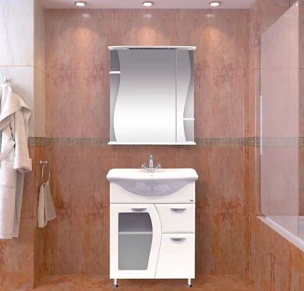 Зеркало-шкаф Misty Лиана 65x72 Э-Лиа02065-01СвЛ с подсветкой фото 3