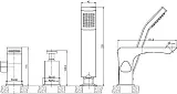 Смеситель Lemark Contest LM5845CW на борт ванны фото 3