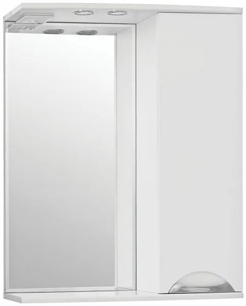 Зеркало Style Line Жасмин 65x83 ЛС-00000041 правое с полочкой и подсветкой фото 1