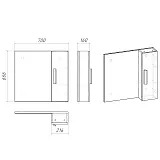 Зеркало-шкаф Grossman Нео 70x66,6 фото 4