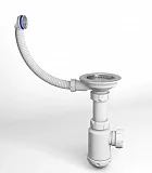 Сифон GranFest СНР 370-11-01 PROMO для кухонной мойки фото 1