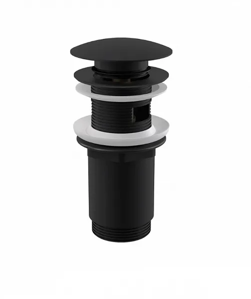 Донный клапан для раковины AlcaPlast A392BLACK хром, черный фото 1