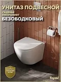 Унитаз подвесной Teymi Milana S W00078 подвесной безободковый с микролифтом фото 13