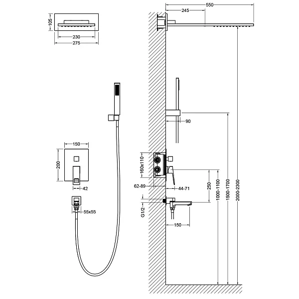 Душевой комплект TIMO Briana SX-7119/03SM фото 2