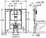 Инсталляция для унитаза Grohe Rapid SL 38995000 фото 2