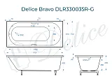 Ванна из искусственного камня Delice Bravo DLR330035R-G фото 2