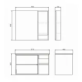 Зеркало Comforty Гамбург 90x80 00004142227CF правая фото 3