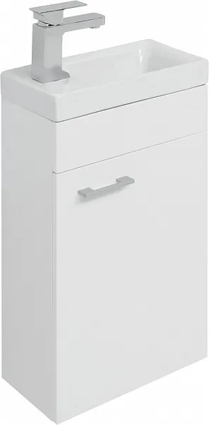 Тумба с раковиной Aquanet Нота 40 подвесная белая правая фото 3