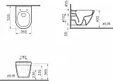 Унитаз безободковый с инсталляцией и кнопкой смыва VitrA S50 9003B003-7201 фото 4