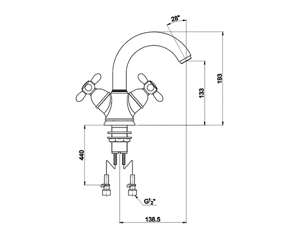 Смеситель для раковины TIMO Ritz 0141FN silver фото 2