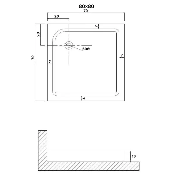 Душевой поддон Niagara Eco NG-P8080-14Q фото 2