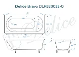 Ванна из искусственного камня Delice Bravo DLR330033-G фото 1