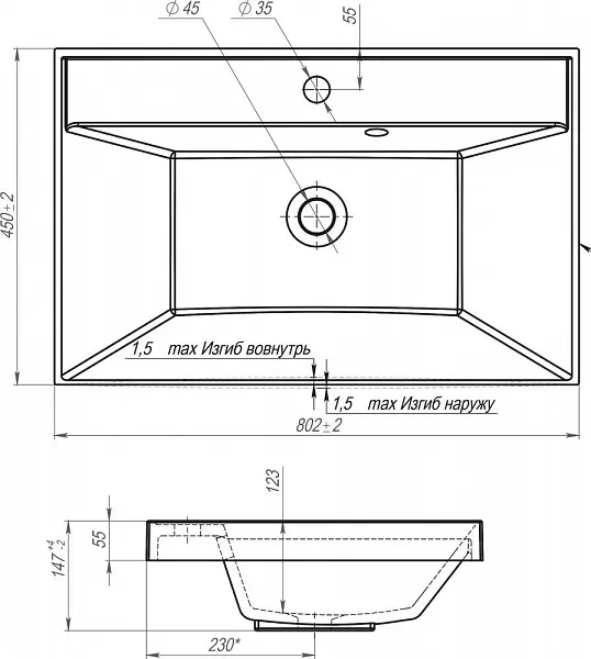 Мебельная раковина Style Line Classic 80 ЛС-00000723 фото 4