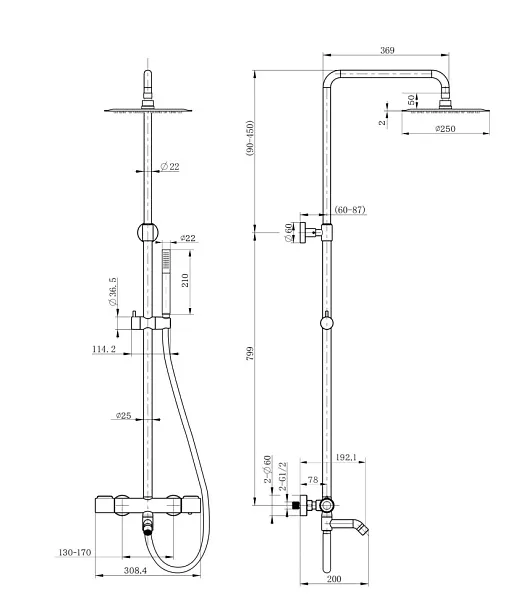 Душевая стойка PAINI Cox 78PJ687THSSD250F1B фото 4