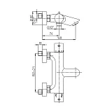 Смеситель для ванны с душем PAINI Cox 78PW111TH фото 6