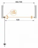 Душевая дверь в нишу Cezares Eco O B-1-70-P-Cr стекло punto фото 6
