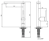 Смеситель E.C.A. Mina 102518034EX для кухонной мойки фото 2