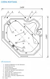 Акриловая ванна Aquatek Лира 150x150 LIR150-0000032 вклеенный каркас фото 7