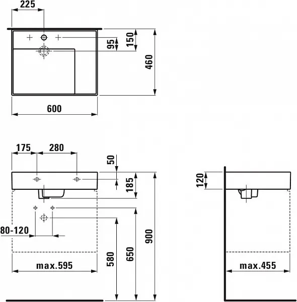 Раковина Laufen Kartell 60 см 8.1033.4.000.104.1 фото 3
