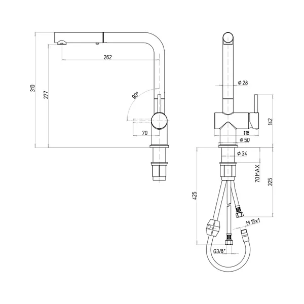 Смеситель для кухонной мойки PAINI Cox HD72566CR1KM фото 11