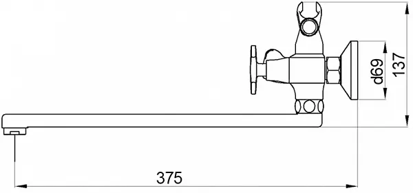 Смеситель Raiber Main R2202 для ванны с душем фото 2