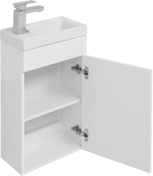 Тумба с раковиной Aquanet Нота 40 подвесная белая правая фото 7