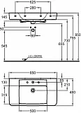 Раковина Geberit Renova Plan 85 см 122185000 фото 6