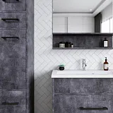 Зеркало Бриклаер Чили 80x90 4627125415173 с полочкой и подсветкой фото 2