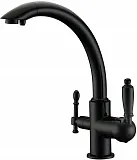 Смеситель ZorG Sanitary ZR 314 YF-33 BLACK для кухонной мойки фото 1